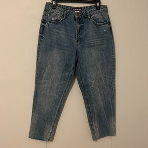 Love Revival Academia preppy denim jeans, blue wash, women’s size 30.
